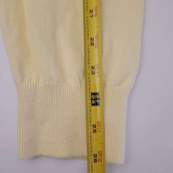 Tommy Hilfiger Men’s Cotton Yellow Crewneck Sweater Size Large Preppy Style - Picture 6 of 8